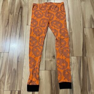 Carter's Girls Sz 12 Halloween Pumpkin Print Leggings Orange And Black